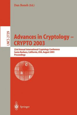 Book Advances in Cryptology -- Crypto 2003 D. Boneh