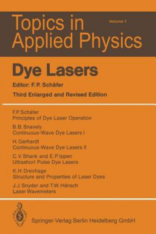 Könyv Dye Lasers Fritz P. Schäfer