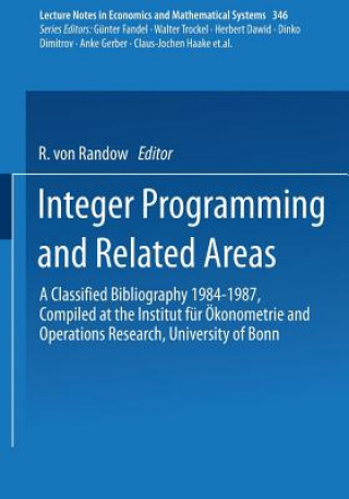 Carte Integer Programming and Related Areas Rabe V. Randow