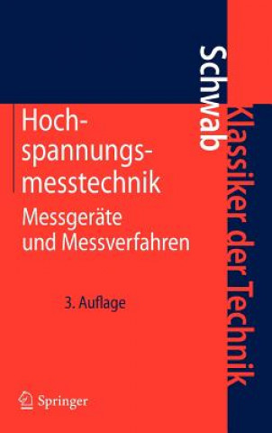 Book Hochspannungsmesstechnik Adolf J. Schwab