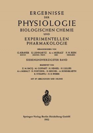 Könyv Ergebnisse Der Physiologie Biologischen Chemie Und Experimentellen Pharmakologie O. Krayer