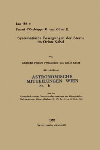 Kniha Systematische Bewegungen Der Sterne Im Orion-Nebel Ernst Gobel