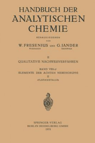Kniha Elemente Der Achten Nebengruppe II Georg Bauer