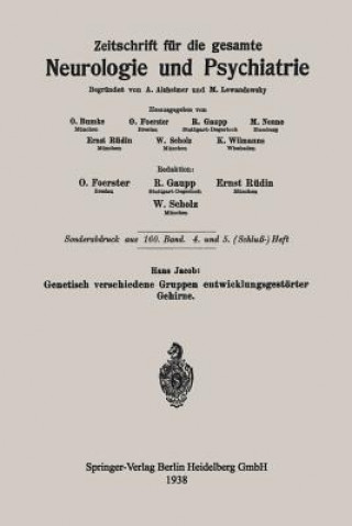 Buch Genetisch Verschiedene Gruppen Entwicklungsgestoerter Gehirne Hans Jacob