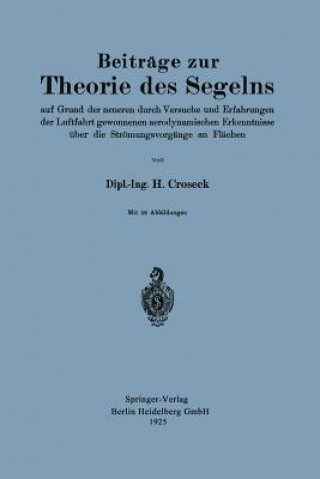 Kniha Beitrage Zur Theorie Des Segelns Heinrich Croseck