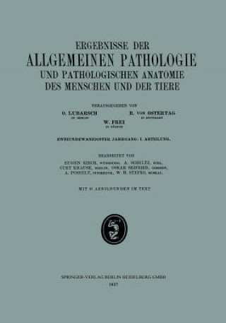 Carte Ergebnisse Der Allgemeinen Pathologie Und Pathologischen Anatomie Des Menschen Und Der Tiere Curt Krause