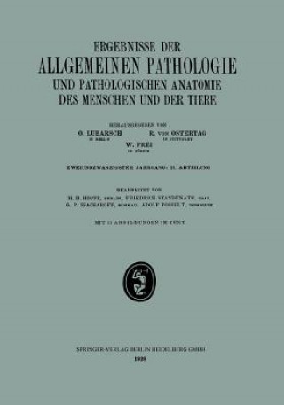 Carte Ergebnisse Der Allgemeinen Pathologie Und Pathologischen Anatomie Des Menschen Und Der Tiere G P Ssacharoff