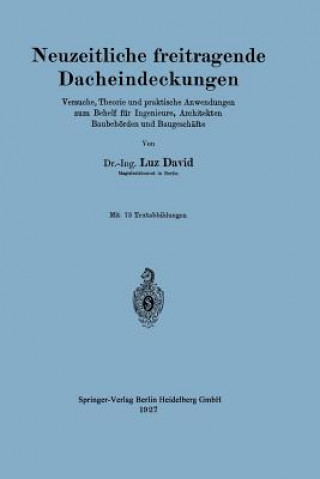 Buch Neuzeitliche Freitragende Dacheindeckungen Luz David