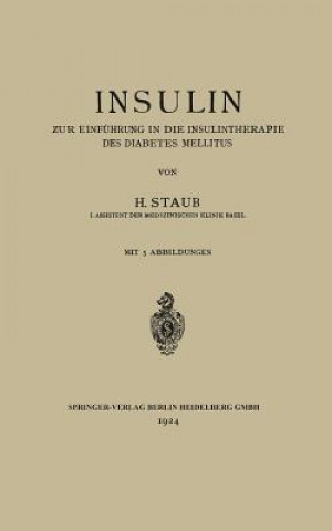 Knjiga Insulin H Staub