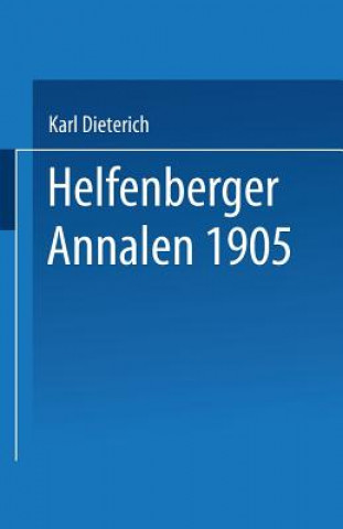 Kniha Helfenberger Annalen 1905 Eugen Dieterich