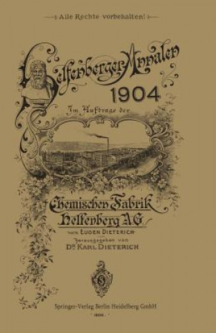 Kniha Helfenberger Annalen 1904 Eugen Dieterich