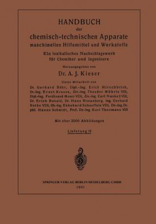 Könyv Handbuch Der Chemisch-Technischen Apparate Maschinellen Hilfsmittel Und Werkstoffe Kurt Thormann