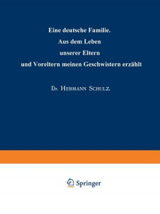 Kniha Eine Deutsche Familie Hermann Schulz