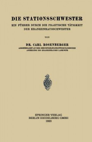 Kniha Die Stationsschwester Carl Rosenberger