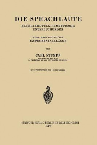 Knjiga Sprachlaute Carl Stumpf