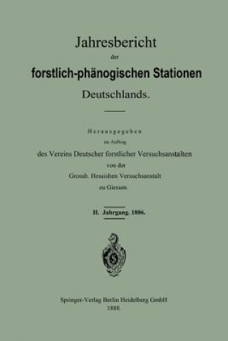 Carte Jahresbericht Der Forstlich-Ph nologischen Stationen Deutschlands Vereins Deutscher Forstlicher Versuchsanstalten