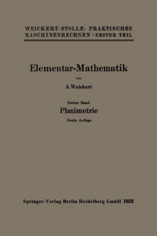 Knjiga Elementar-Mathematik August Weickert