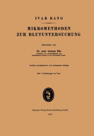 Carte Mikromethoden Zur Blutuntersuchung John Forssmann
