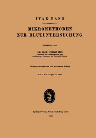 Книга Mikromethoden Zur Blutuntersuchung John Forssmann