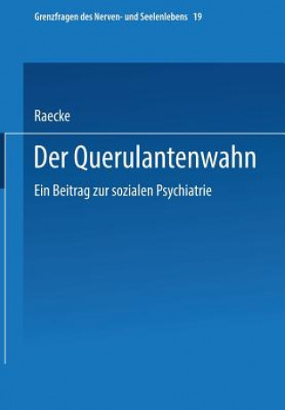 Kniha Der Querulantenwahn Julius Raecke