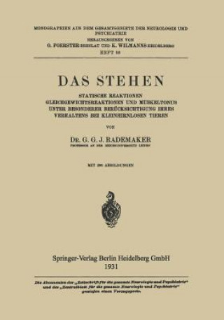 Kniha Das Stehen Gysbertus Godefriedus Johannes Rademaker