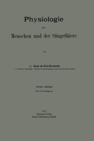 Buch Physiologie Des Menschen Und Der S ugethiere Rene Du Bois-Reymond