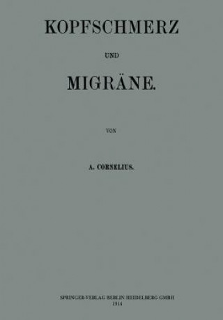 Livre Kopfschmerz Und Migr ne Alfons Cornelius