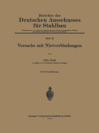 Kniha Versuche Mit Nietverbindungen Otto Graf