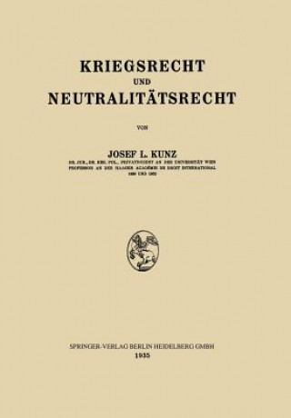 Carte Kriegsrecht Und Neutralitatsrecht Josef Laurenz Kunz