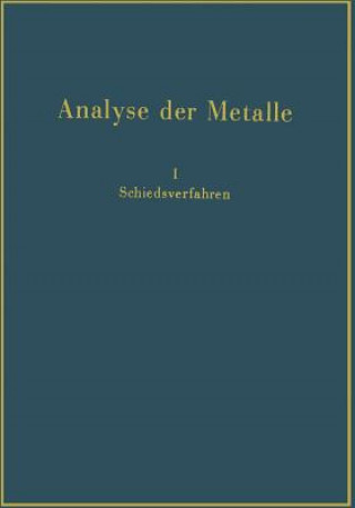 Kniha Analyse Der Metalle Springer