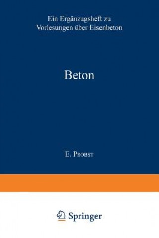 Könyv Beton E Probst