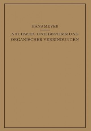 Könyv Lehrbuch Der Organisch-Chemischen Methodik Dr Hans Meyer