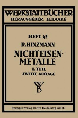 Kniha Nichteisenmetalle Reinhold Hinzmann