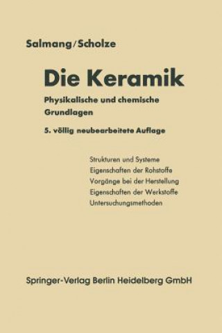 Kniha Physikalischen Und Chemischen Grundlagen Der Keramik Horst Scholze