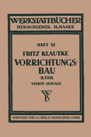 Książka Vorrichtungsbau Fritz Grunhagen