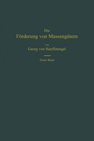 Książka Die F rderung Von Masseng tern Georg Von Hanffstengel