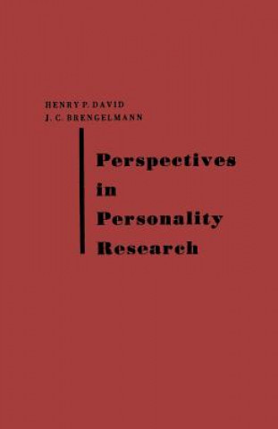 Kniha Perspectives in Personality Research Henry Philip David