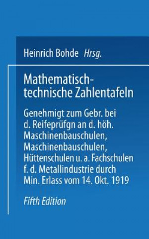 Book Mathematisch-Technische Zahlentafeln Leonhard Geusen