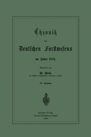 Carte Chronik Des Deutschen Forstwesens Im Jahre 1883 Werner Weise