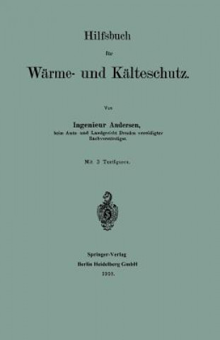 Kniha Hilfsbuch Fur Warme- Und Kalteschutz Andreas Andersen