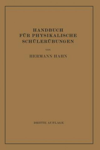 Carte Handbuch Fur Physikalische Schulerubungen Hermann Hahn