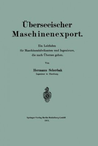 Książka UEberseeischer Maschinenexport Hermann Scherbak