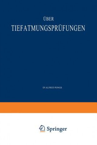 Livre UEber Tiefatmungsprufungen Alfred Pongs