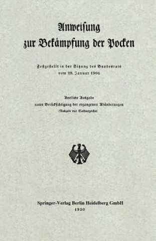 Carte Anweisung Zur Bekampfung Der Pocken Berlin Verlag Von Julius Springer