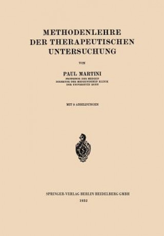 Książka Methodenlehre Der Therapeutischen Untersuchung Paul Martini