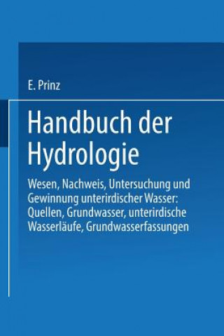 Carte Handbuch Der Hydrologie Emil Prinz