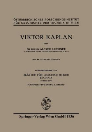 Buch Viktor Kaplan Viktor Kaplan