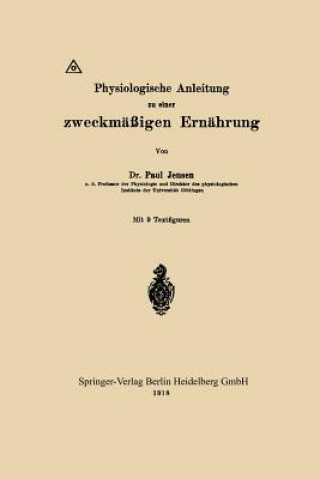 Carte Physiologische Anleitung Zu Einer Zweckmassigen Ernahrung Paul Jensen