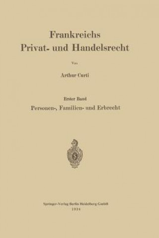 Książka Frankreichs Privat- Und Handelsrecht Arthur Curti