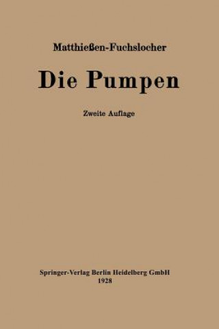 Kniha Die Pumpen E Fuchslocher